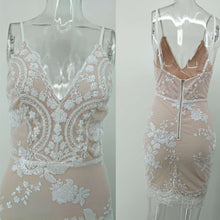 Load image into Gallery viewer, 2022 Summer Popular European American Sexy Suspender Suspenders Backless Sequin Dress Women Wear