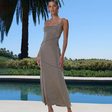 Load image into Gallery viewer, 2022 Summer Sexy Backless Cutout Midi Dress Club Party Outfits for Women Sleeveless Elegant Straps V Neck Beach Dresses Vestidos