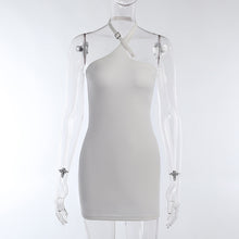 Load image into Gallery viewer, 2022 Summer Tank Strap Halter Sling Casual Evening Party Sexy Backless Women&#39;s Clothes Basic Bodycon Mini Dress Prom Vestidos