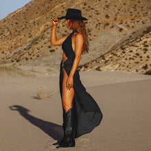 Load image into Gallery viewer, 2022 Summer Women&#39;s Clothes Spaghetti Strap Halter Sexy Backless Split Maxi Dress Elegant Sleeveless Club Party Dresses Beach