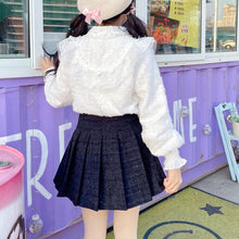 Load image into Gallery viewer, 2022 Sweet Kawaii Pink Mini Skirts Women High Waist Schoolgirl Lolita Pleated Skirt Fresh Beading Pearl Short Jupe Cute Spring