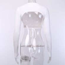 Load image into Gallery viewer, 2022 White Long Sleeve Crop Top Women Fashion Elegant Spring Autumn 90s T Shirts Sexy Casual O Neck