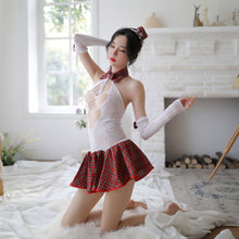 Load image into Gallery viewer, 2022 Women&#39;s Erotic Lingerie Set Sexy Student Uniform Temptation Short Skirt Suit Student Hollow Transparent Mini Pleated Skirt