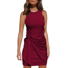 Load image into Gallery viewer, 2022 Women&#39;s Knotted Short Sleeved Vest New Dress Spring And Summer  European And American
