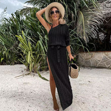 Load image into Gallery viewer, 2023 Bikini Cover-ups White Crochet Tunic Cover-ups Sexy See Through Sleeveless Mesh Dress Women Summer Clothes Beach Wear