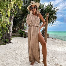 Load image into Gallery viewer, 2023 Bikini Cover-ups White Crochet Tunic Cover-ups Sexy See Through Sleeveless Mesh Dress Women Summer Clothes Beach Wear