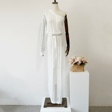 Load image into Gallery viewer, 2023 Bikini Cover-ups White Crochet Tunic Cover-ups Sexy See Through Sleeveless Mesh Dress Women Summer Clothes Beach Wear