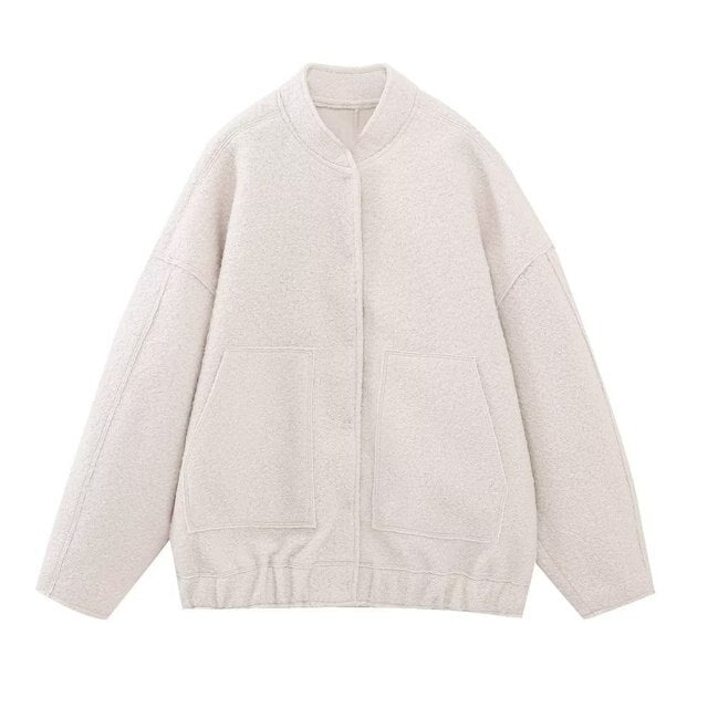 2023 New Women's Casual Loose Collar jackets outerwear new Women's coat fashion Women's bomber jacket y2k spring new plush coat