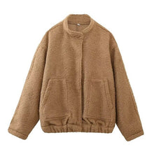 Load image into Gallery viewer, 2023 New Women&#39;s Casual Loose Collar jackets outerwear new Women&#39;s coat fashion Women&#39;s bomber jacket y2k spring new plush coat