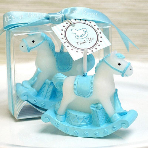 20PCS Rocking Horse Candle Favors for Baby Shower Kids Birthday Gifts Baptism Keepsake Event Anniversary Favours