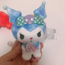 Load image into Gallery viewer, 20cm Lovely Sanrio Series Plush Toys Kuromi Lollipop Little Devil Fade Stuffed Dolls My Melody Pendant Plush Keychain Girl Gifts