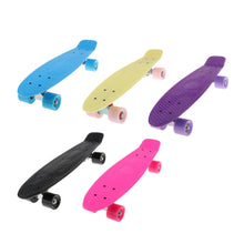 Load image into Gallery viewer, 22inch Kids Complete Skateboard Cruiser Boys Girls Mini Skate Board Retro Longboard 200 lb Max Load Weight with Smooth Wheels