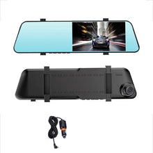 Load image into Gallery viewer, 24H Car DVR Dash Camera Rear View Dual Lens 1080P 4.5in Full HD Cycle Recording Dash Cam Video Recorder Mirror Dashcam Black Box