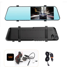 Load image into Gallery viewer, 24H Car DVR Dash Camera Rear View Dual Lens 1080P 4.5in Full HD Cycle Recording Dash Cam Video Recorder Mirror Dashcam Black Box
