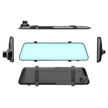 Load image into Gallery viewer, 24H Car DVR Dash Camera Rear View Dual Lens 1080P 4.5in Full HD Cycle Recording Dash Cam Video Recorder Mirror Dashcam Black Box
