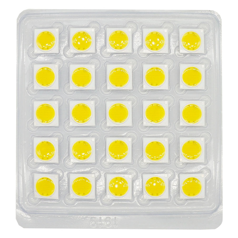 25pcs 12w 15w 20w 30w 50w LED Chip AC220V Ceramic 19x19MM Plant Grow Bulb Emitting Diode Light Source Plant Light Spotlight DIY