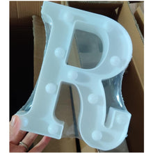 Load image into Gallery viewer, 26 Alphabet LED Letter lights Home Decoration Warm white lights Marquee Letters Sign for Wedding Birthday party Battery Powered