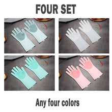 Load image into Gallery viewer, 2PCS Multifunction Silicone Cleaning Gloves Magic Silicone Dish Washing Gloves For Kitchen Household Silicone Dishwashing Gloves