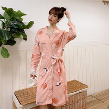 Load image into Gallery viewer, 2PCS Sexy Lingerie Nightgowns Robes Sets for Women Summer Casual Plaid Bathrobes Sleepwear Nightdress Night Dress Two Piece Set