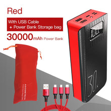 Load image into Gallery viewer, 2USB LED Power Bank 30000mAh Portable Charging Poverbank Pack Charge External Battery Powerbank For iPhone Xiaomi Samsung Huawei