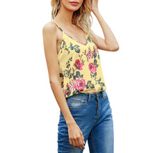 Load image into Gallery viewer, 2XL Summer Spaghetti Straps Tops Women Boho Floral Print Vest Shoulder Vest Sexy V Back Beach Camisole Casual Chic Tops Femme