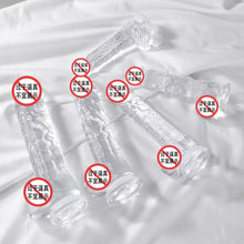 Load image into Gallery viewer, Manual simulation penis crystal white transparent dildo female sex appeal TPE material seven sizes hot new products
