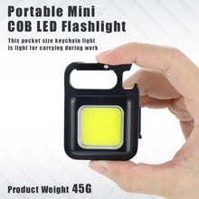 Load image into Gallery viewer, 10pcs Multifunctional Mini Glare COB Keychain Light USB Charging Emergency Lamps Strong Magnetic Repair Work Outdoor Camping Light