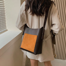 Load image into Gallery viewer, 2piece/set Fashion Designer Pu Leather Women&#39;s Handbags Good Casual Ladies Tote Female Black Bucket Women Shoulder Crossbody Bag