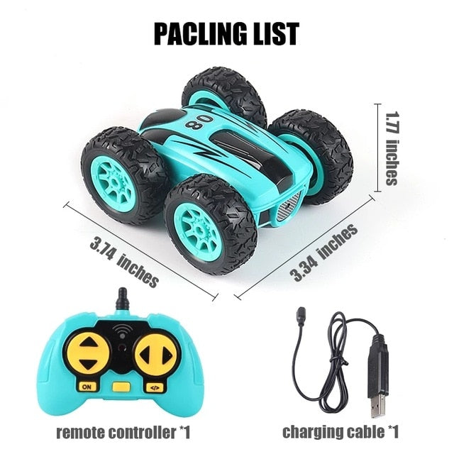3.7 inch RC Car 2.4G 4CH Double-sided bounce Drift Stunt Car Rock Crawler Roll Car 360 Degree Flip Remote Control Cars Kids Toys