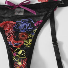 Load image into Gallery viewer, 3 Pieces Set Sensual Lingerie Women&#39;s Underwear Transparent Sexy Lingerie Bra Graters Embroidery Sexy Exotic Bra and Brief Sets