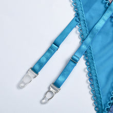 Load image into Gallery viewer, 3 Pieces Set Women Sexy Embroidery Sensual Lingerie Underwear Lace Erotic Costume Bra and Brief Set Perspective Exotic Underwear