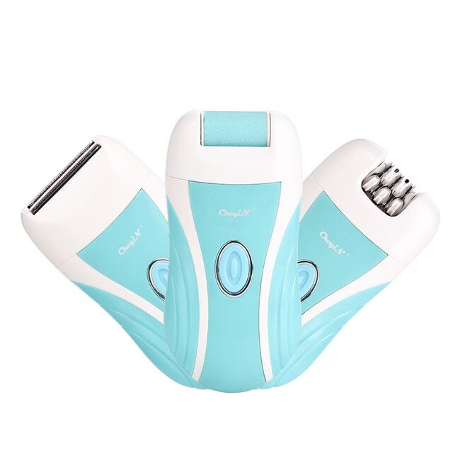 3 in 1 Unisex Epilator Professional Hair Remover Lady Shaver Painless Instant Depilation Set Electric Callus Remover Foot File