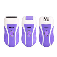 Load image into Gallery viewer, 3 in 1 Unisex Epilator Professional Hair Remover Lady Shaver Painless Instant Depilation Set Electric Callus Remover Foot File