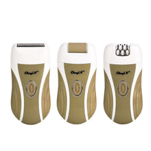 Load image into Gallery viewer, 3 in 1 Unisex Epilator Professional Hair Remover Lady Shaver Painless Instant Depilation Set Electric Callus Remover Foot File