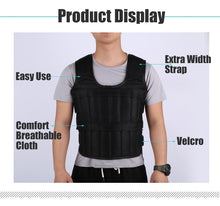 Load image into Gallery viewer, 30KG Loading Weight Vest For Boxing Weight Training Workout Fitness Gym Equipment Adjustable Waistcoat Jacket Sand Clothing