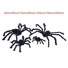 Load image into Gallery viewer, 30cm/50cm/75cm/90cm/125cm/150cm/200cm Black Spider Halloween Decoration Haunted House Prop Indoor Outdoor Giant Decor