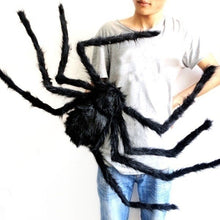 Load image into Gallery viewer, 30cm/50cm/75cm/90cm/125cm/150cm/200cm Black Spider Halloween Decoration Haunted House Prop Indoor Outdoor Giant Decor