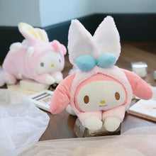 Load image into Gallery viewer, 32*20cm Kawaii Soft melody/Pig Plush Toy Cartoon Anime Long Cushion Fluffy Cat/Bunny Napkin Kids Christmas Gift