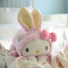 Load image into Gallery viewer, 32*20cm Kawaii Soft melody/Pig Plush Toy Cartoon Anime Long Cushion Fluffy Cat/Bunny Napkin Kids Christmas Gift