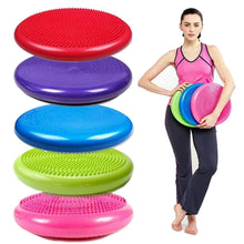 Load image into Gallery viewer, 33cm Yoga Balance Ball Gym Inflatable Stability Wobble Training Balanced Cushion Fitness Massage Pad Mat Disc Cushion
