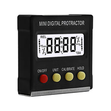 Load image into Gallery viewer, 360 Degree Mini Digital Protractor Inclinometer Electronic Level Box Magnetic Base Measuring Tools