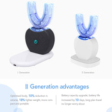 Load image into Gallery viewer, 360 Degrees Intelligent Automatic Sonic Electric Toothbrush U Type 4 Modes Tooth Brush USB Charging Tooth Whitening Blue Light
