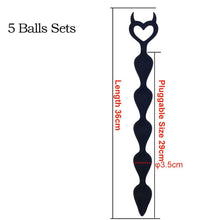 Load image into Gallery viewer, 36cm Long Anal Beads Butt Plug Sex Shop Silicone Anal Stimulator Balls Prostate Massager Buttplug Sex Toys for Adults Women Men