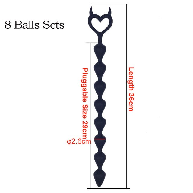36cm Long Anal Beads Butt Plug Sex Shop Silicone Anal Stimulator Balls Prostate Massager Buttplug Sex Toys for Adults Women Men