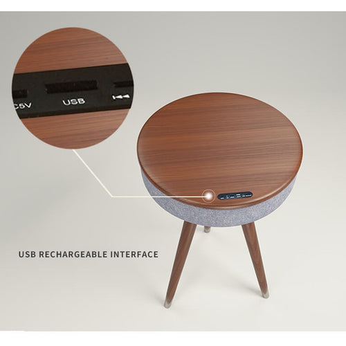 3D Induction Coffee Table Bluetooth Smart Speaker Home Living Room Intelligent Bedside Cabinet  Inductive Charging Tea Table
