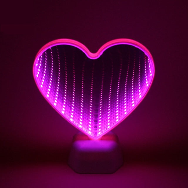 3D LED Night Light Love Heart Lamp For Home Bedroom Valentine Day Wedding Decoration Kid Children Girl Gifts