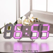 Load image into Gallery viewer, 3D LED Wall Clock Modern Design Digital Table Clock Alarm Nightlight Saat reloj de pared Watch For Home Living Room Decoration