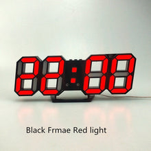 Load image into Gallery viewer, 3D LED Wall Clock Modern Design Digital Table Clock Alarm Nightlight Saat reloj de pared Watch For Home Living Room Decoration