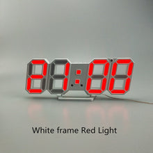 Load image into Gallery viewer, 3D LED Wall Clock Modern Design Digital Table Clock Alarm Nightlight Saat reloj de pared Watch For Home Living Room Decoration