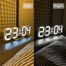 Load image into Gallery viewer, 3D LED Wall Clock Modern Design Digital Table Clock Alarm Nightlight Saat reloj de pared Watch For Home Living Room Decoration